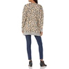 image:imageCable Stitch Womens Oversized Button Front Leopard Plaid Print Sweater Cardigan with Pockets VNeck Jacquard Coatigan XLarge Multi Taupe